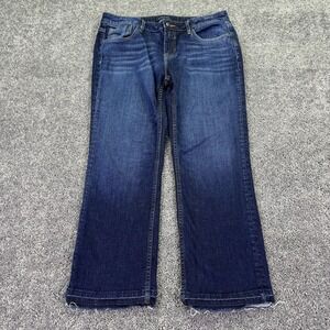Vigoss Jeans Womens 31x26 Blue Chelsea Crop Straight Denim Dark Wash Casual City